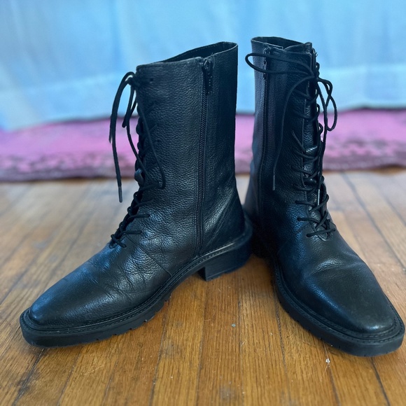 ASOS women’s black combat style boot - Picture 2 of 5